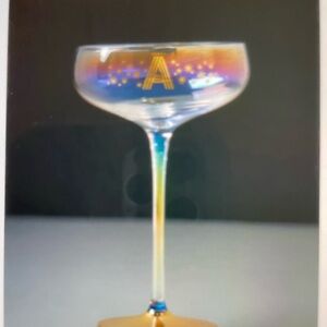 ❤️ ANTHROPOLOGIE CAMILLE MONOGRAM B LETTER COUPE GLASS NEW